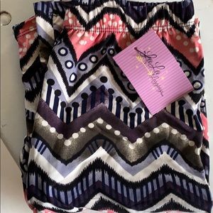 Leggings - purple pink grey chevron style pattern